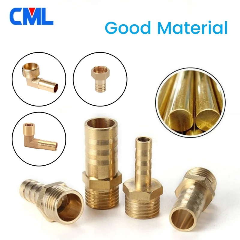 

Brass Hose Fitting 6/8/10/12/14/16/19/25mm Barb Tail 1/8" 1/4" 3/8" 1/2" 3/4" 1" BSP Male Female Thread Copper Connector Coupler