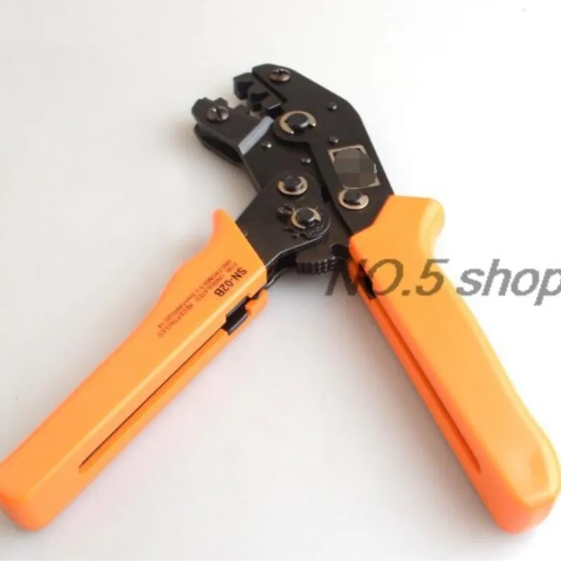 1Pc SN-02B 1.5-2.5mm² American Type Non Insulated Open Plug Connector Ratchet Crimping Pliers