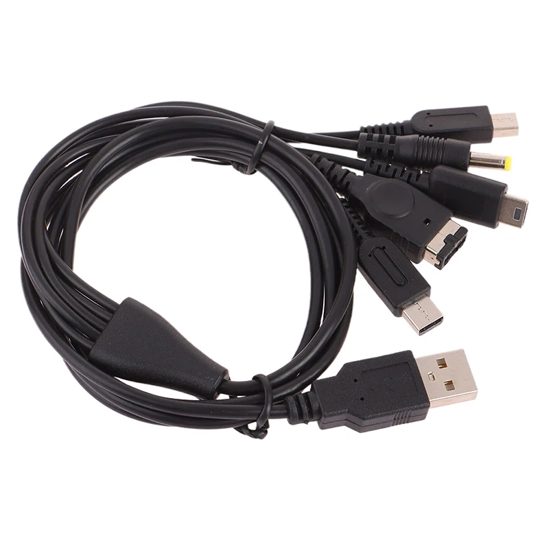 1.2M Cable Fast Charging Cable 5 In 1 USB Game Charger Cord Wire For New 3DS XL NDS Lite NDSI LL Wi I U GBA PSP