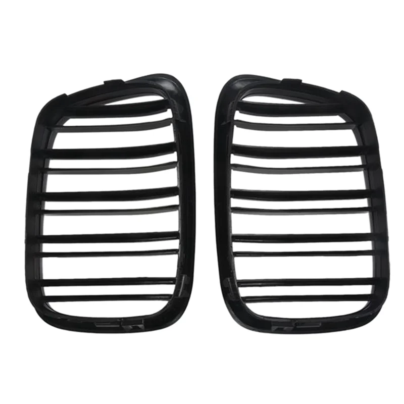 

Glossy Black Front Hood Kidney Grille Grill Dual Line for BMW E39 5-Series 525 528 1995-2004 51137005837 51137005838