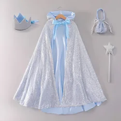 2025 Halloween Cape Costumes Autumn Winter New Stage Performance Children Large Cape Multi-color Windproof Sunscreen Kids Cloak