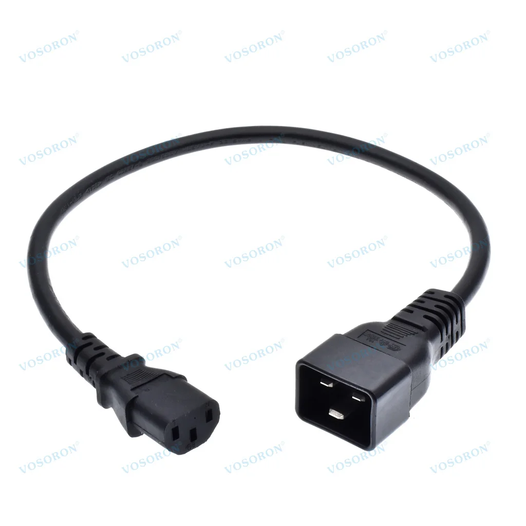 Heavy Duty IEC C20 Male to C13 Female Power Cord 3*1.5mm² 16A 250V for Server PDU UPS Computer