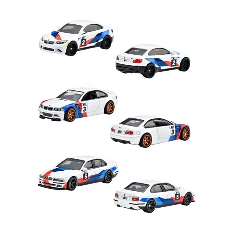 Original Hot Wheels Premium Car BMW Collector Diecast 1:64 Voiture Display Set Fleet Flyer BMV M2 M3 BMV M5 E39 Toys for Boys