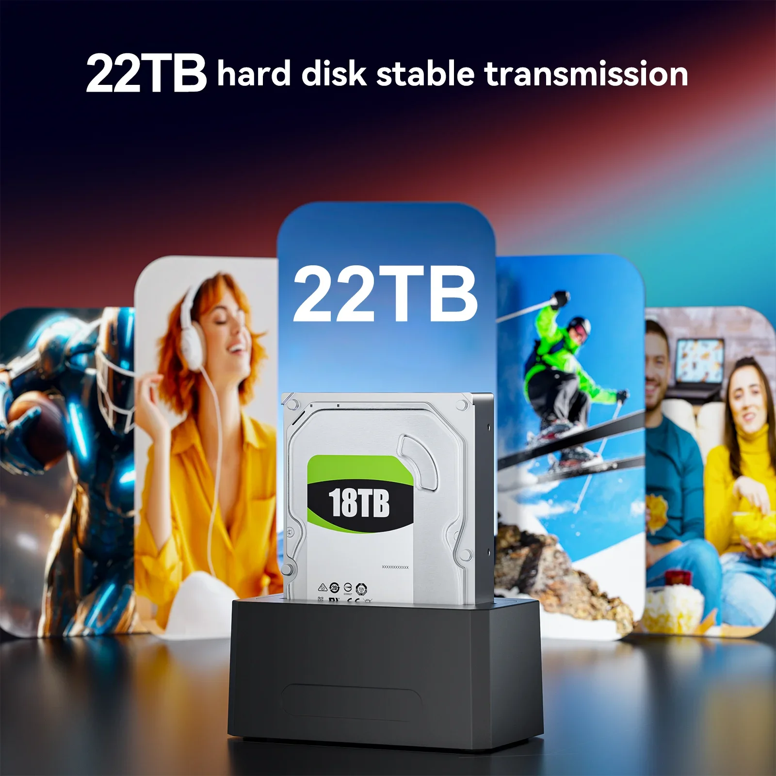 Acasis SAS SATA ハードドライブエンクロージャ 2.5/3.5インチ HDDケース 外付けハードドライブケース 5Gbps SATA - USB 3.0 アダプターケース リーダー
