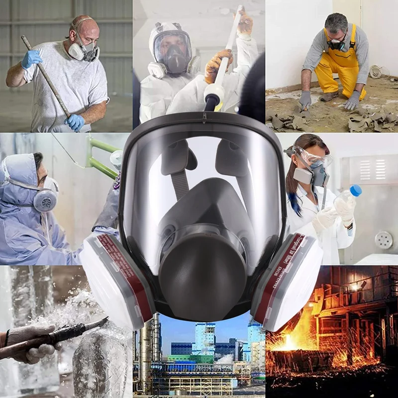 1 комплект, полный респиратор, набор масок, парная маска, пылезащитный чехол для покраски, химии, деревообработки