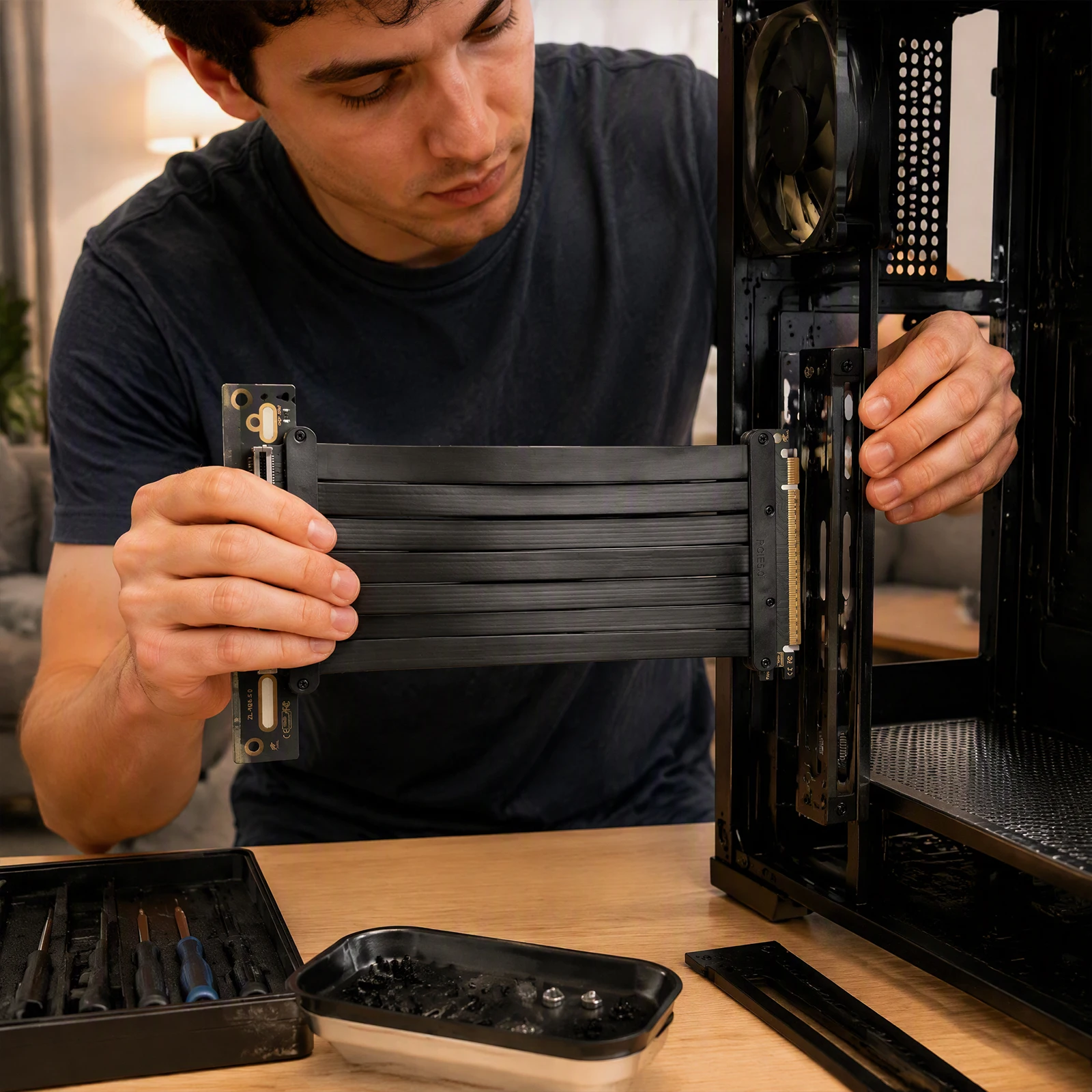 สายต่อขยาย GPU PCIe 5.0 X16 แบ - Pcie Riser Cable บทวิจารณ์และราคา