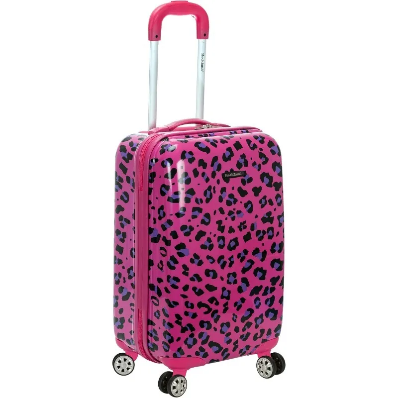 Walizka Safari Hardside Spinner Wheel, Magenta Leopard, podręczna 20 cali