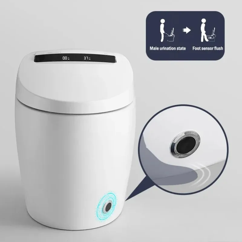 Smart Toilet ,Modern Automatic open Self Cleaning Ceramic Bathroom WC Intelligent Sanitary Ware Bidet ,with Tank ,Remote
