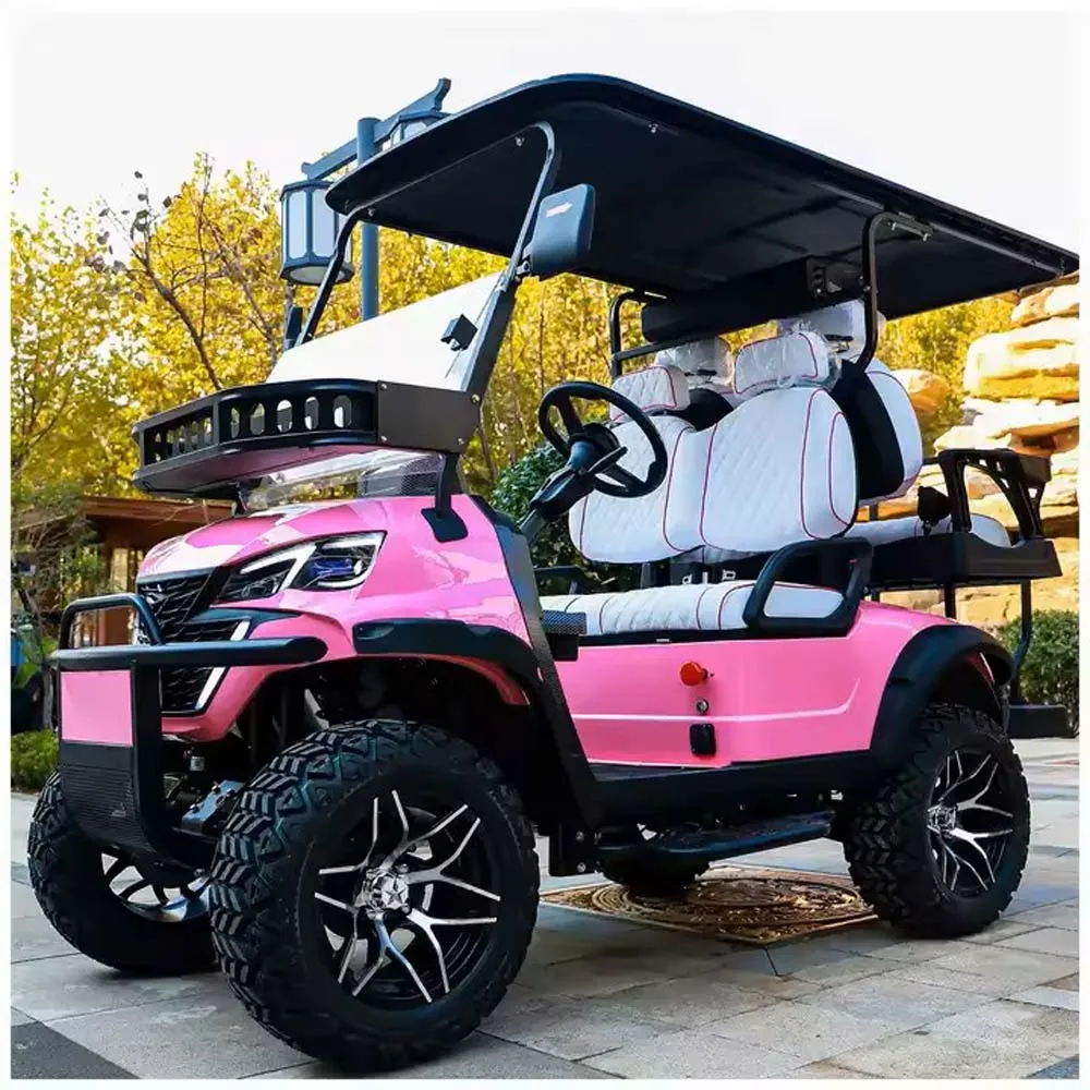 Pink Golf Cart Off-Road Vehicle Combines Gentleness And Wildness Perfectly, Electric Golf Cart Is In High Demand