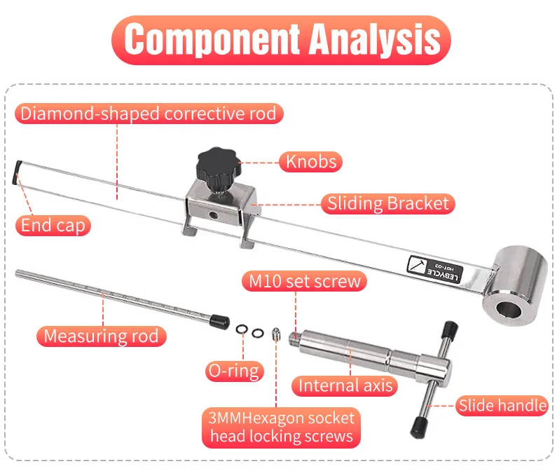 LEBYCLE Bicycle Derailleur Hanger Calibration Tool 304 Stainless Steel Bike Frame Tail Hook Straightener Lifting Lug Pull Tool