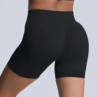 HISTELLO Short de sport pour femme 4,5 pouces, taille basse, pour fitness, course à pied, entraînement, yoga, effet froncé aux fesses, sans couture 5