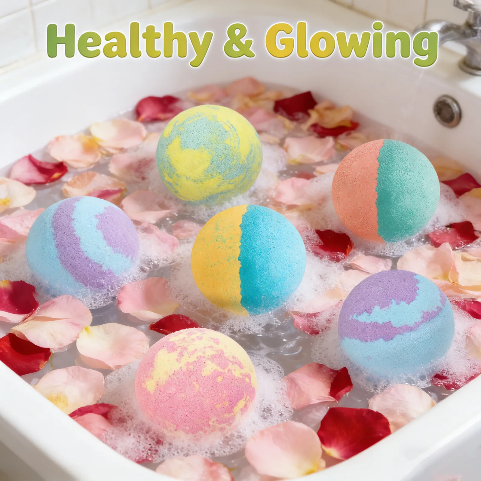Bath Balls for Kids Gentle Cleansing Skin Moisturizing Relax Body Exfoliating Relieve Stress Anxiety Fragrance Bubble Bath Ball