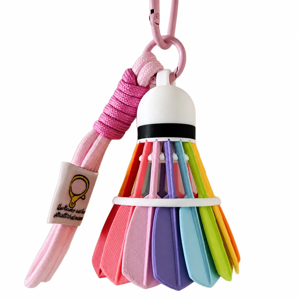 Colorful Keychain Pendant Eye-Catching Badminton Keychain Sports Bag Charm Colorful Decorative Keychain For Luggage Souvenir