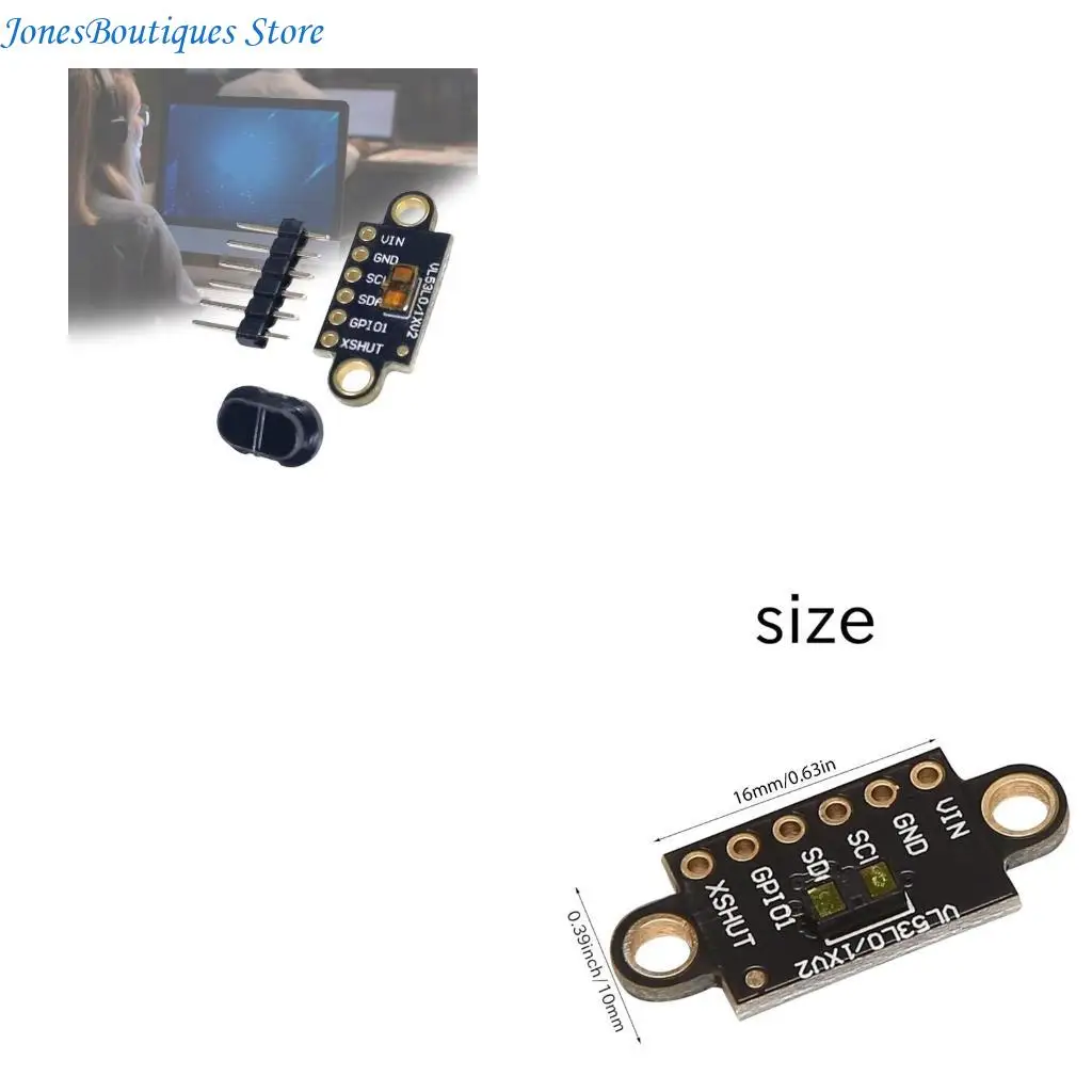 Miniature Flight Time Ranging Sensors Module, 3.3V-5V for Drones Obstacle Avoidance Suitable for Hobbyists Maker W8KE