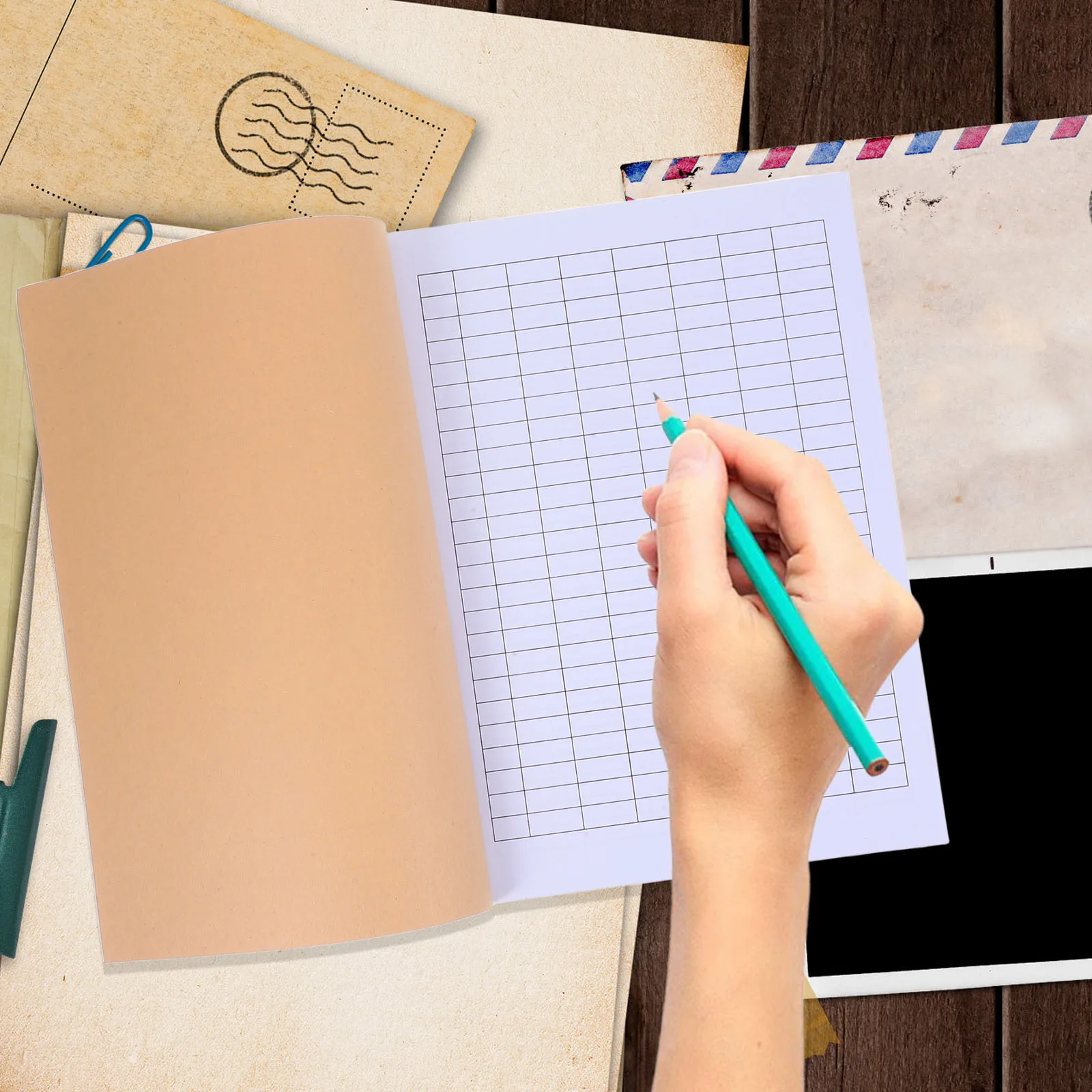 جرد دفتر الأستاذ كتاب الأسهم الفارغة دخول الخروج سجل ورقة المبيعات تتبع المحاسبة مجلة الإدارة المالية دفتر #6