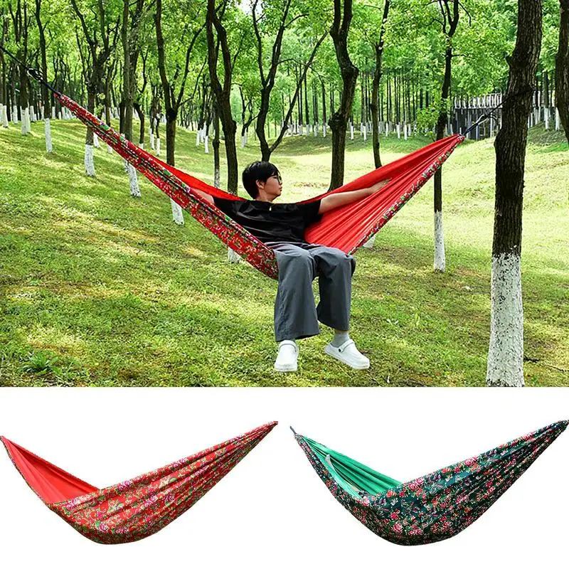 Camping Hammock Outdoor Camping Hiking Garden Hammock 106 x 55 Inch Tree Hammock 661 lb Load Capacity Hiking Gear for Hiking