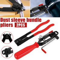 2Pcs CV Joint Boot Clamp Pliers Set Car Banding Hand Tools Kit with Cutter Ear Boot Tie Pliers Auto Repairing Hose Axle Pliers