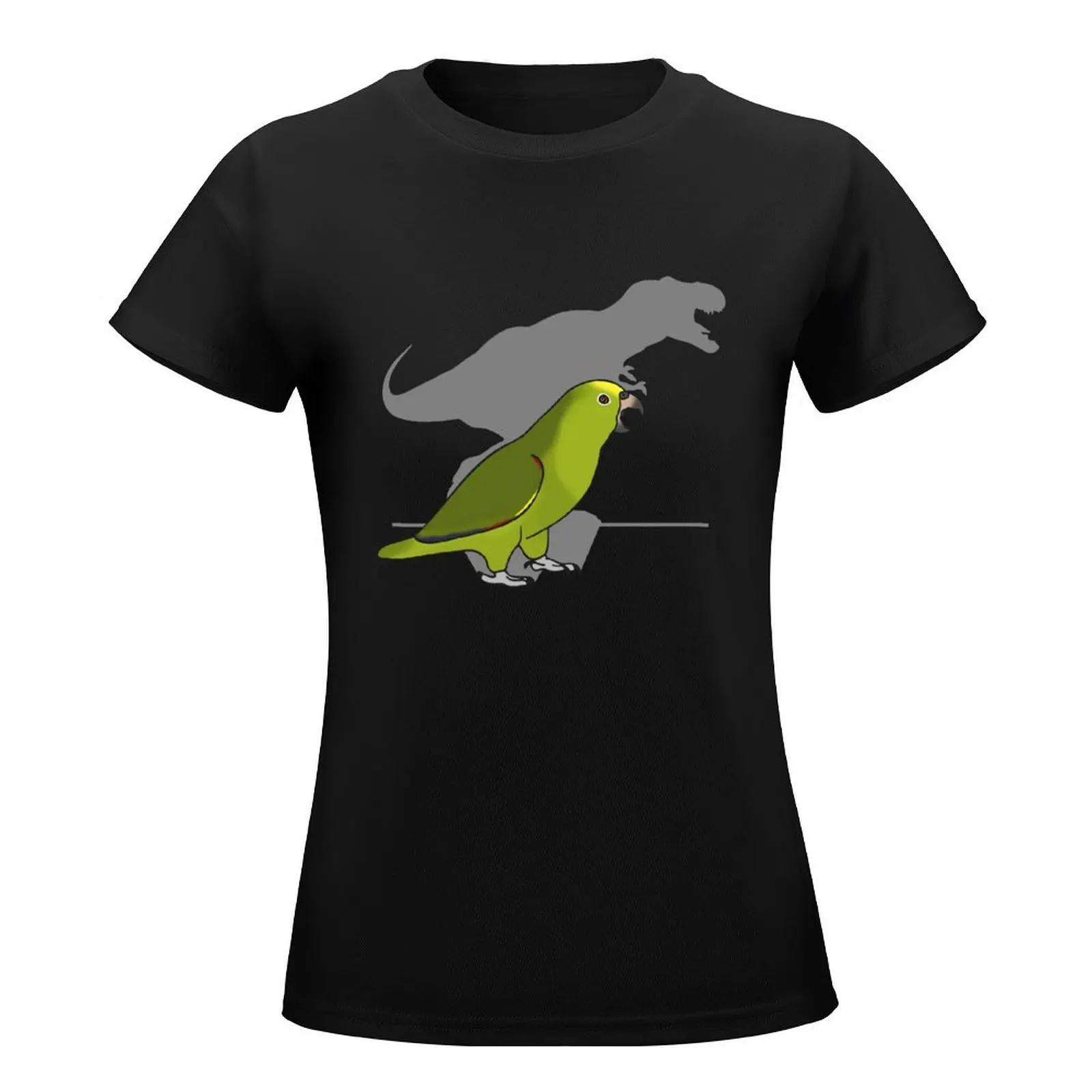 T-rex Yellow crowned Panama Amazon T-Shirt tops aesthetic clothes workout shirts for Women loose fit