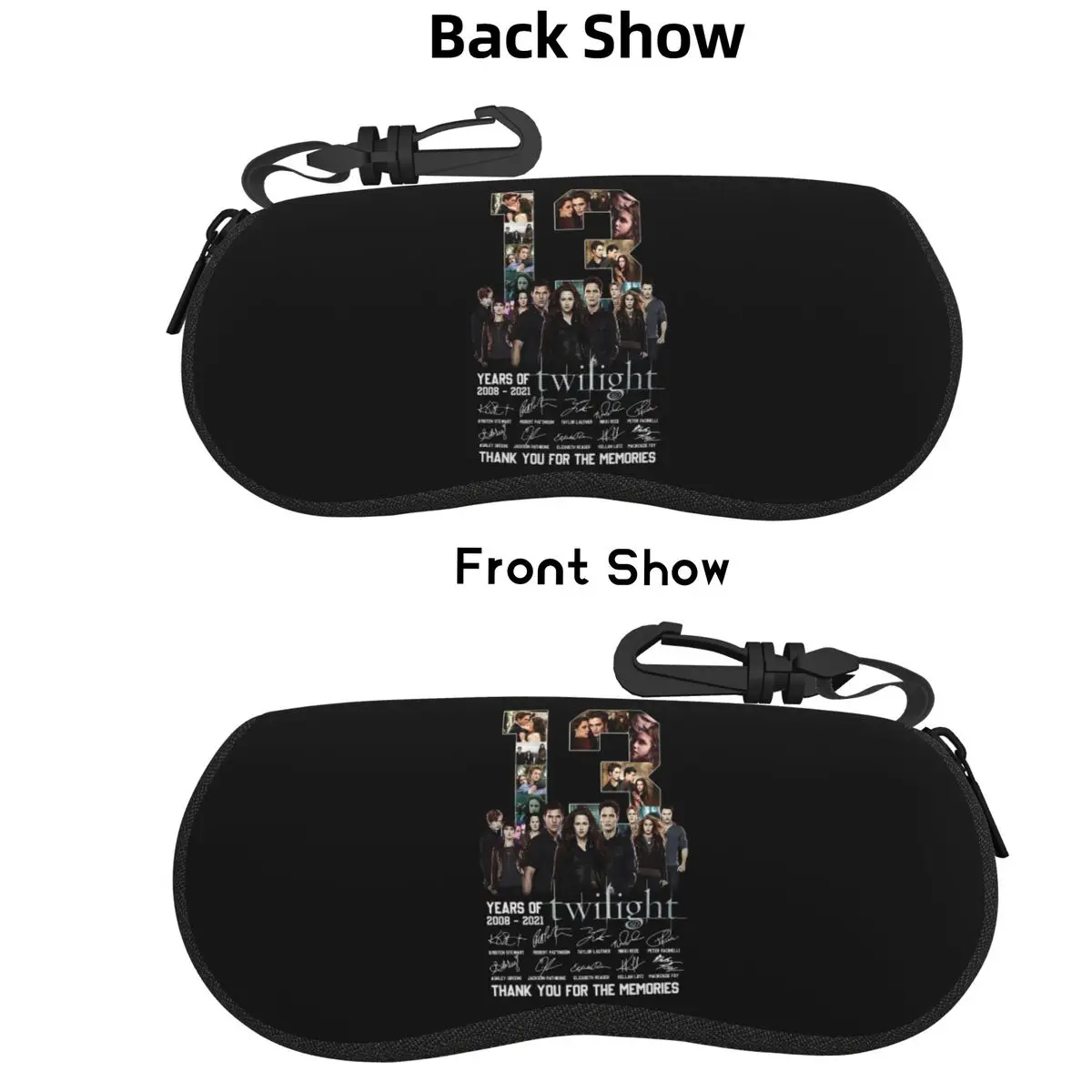 

13 Years Of The Twilight Saga Signature Shell Glasses Case Protective Sunglasses Box Women Men Soft Eyeglasses Bag Pouch