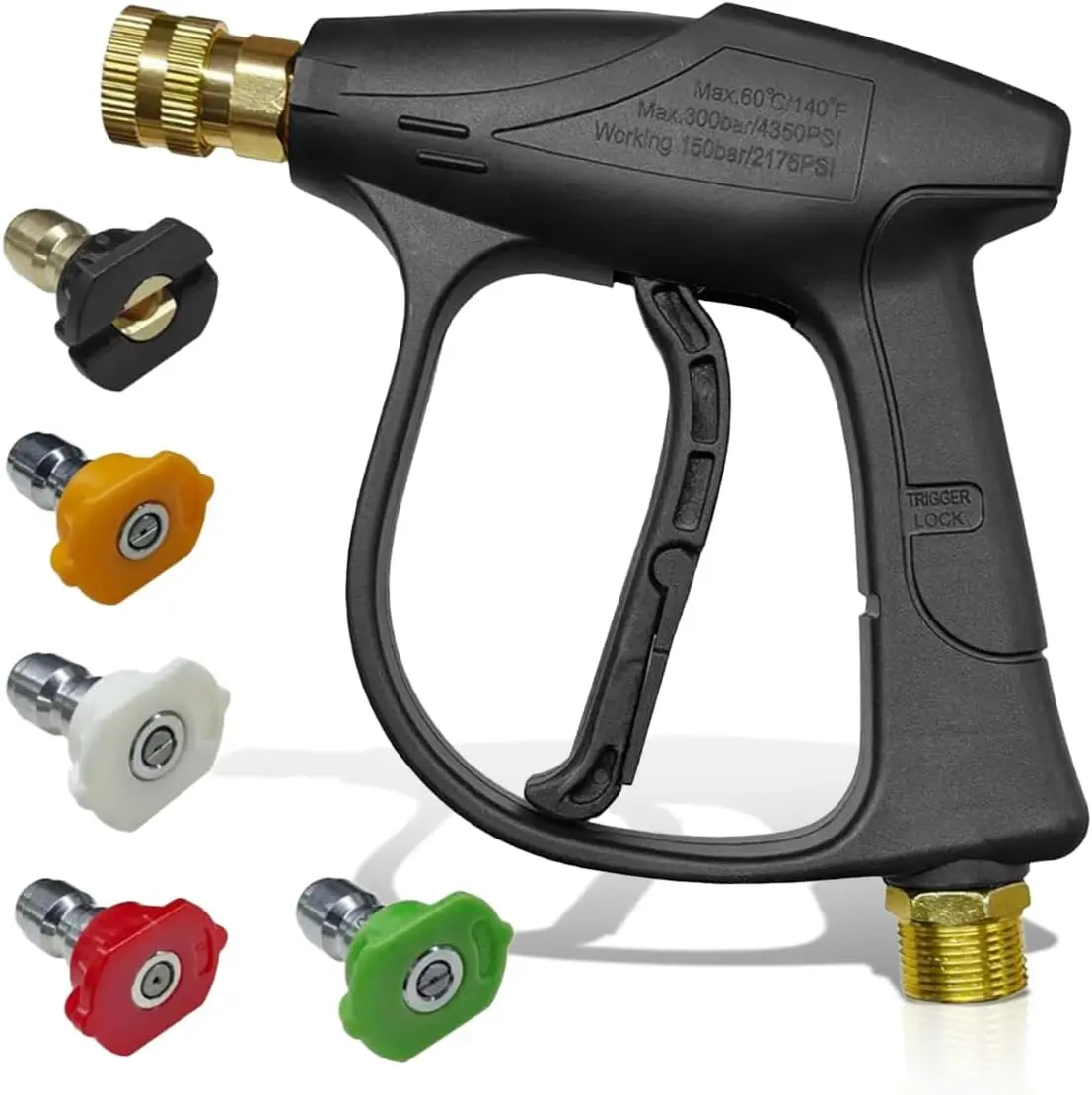 High Press Car Wash Gun, 4350 PSI, 1/4