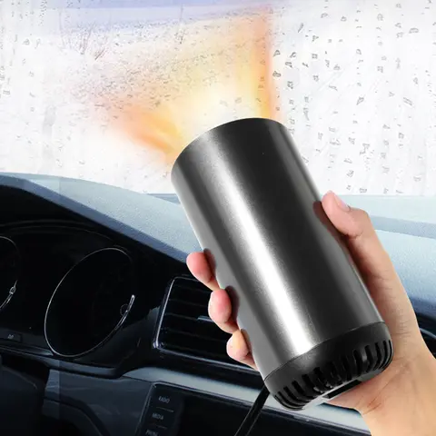 Portable Heating Fan with Suction Holder DC 12V Fast Car Heater Defroster Plug In Automobile Fan for Winter Humid Weather