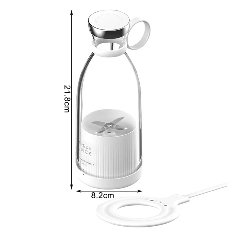 Wireless Charging 4 Blades Electric Juicer Mini Portable Blender Fruit Mixers Extractors Multifunction Juice Maker Machine