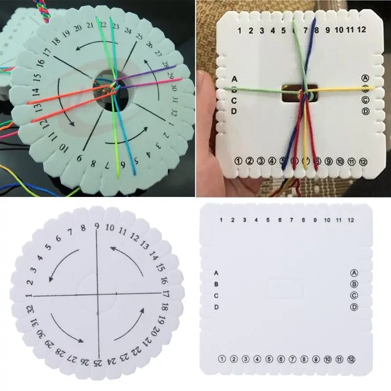 DIY Kumihimo Braiding Disc/Disk Beading Cord Jewelry Design Board Handmade Tool Sewing Rope Weaving