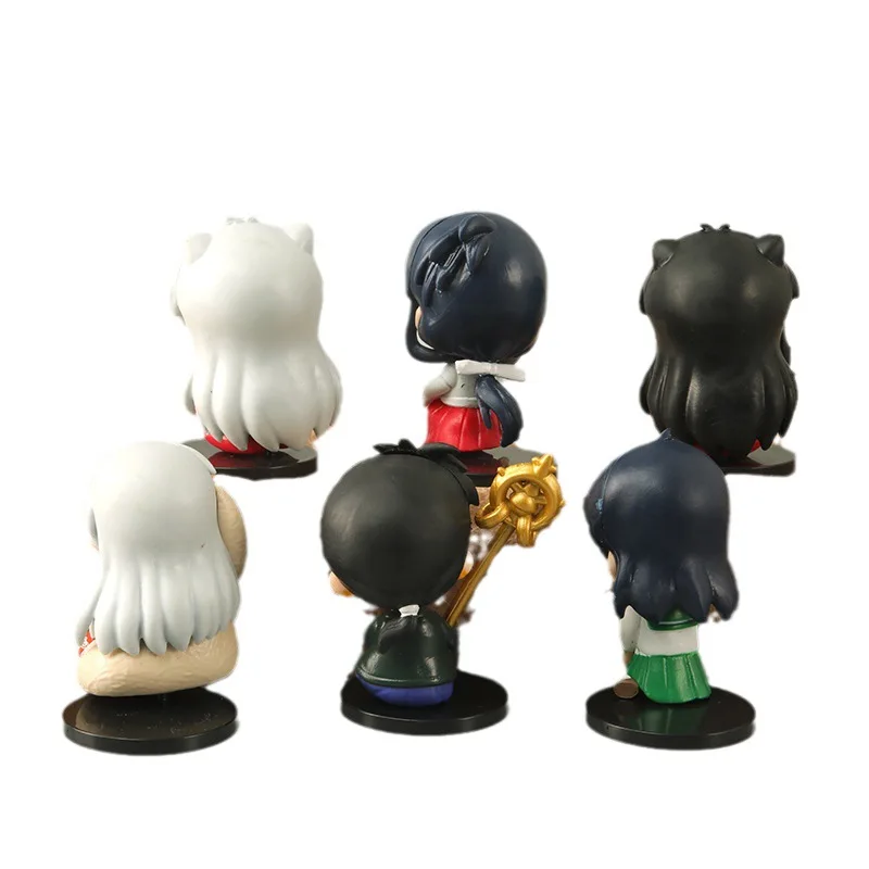 6Pcs New Sitting Inuya Figure Anime Cartoon Higurashi Miroku Sesshomaru Doll Toy Ornament Boy Birthday Gift Christmas Gift view 5
