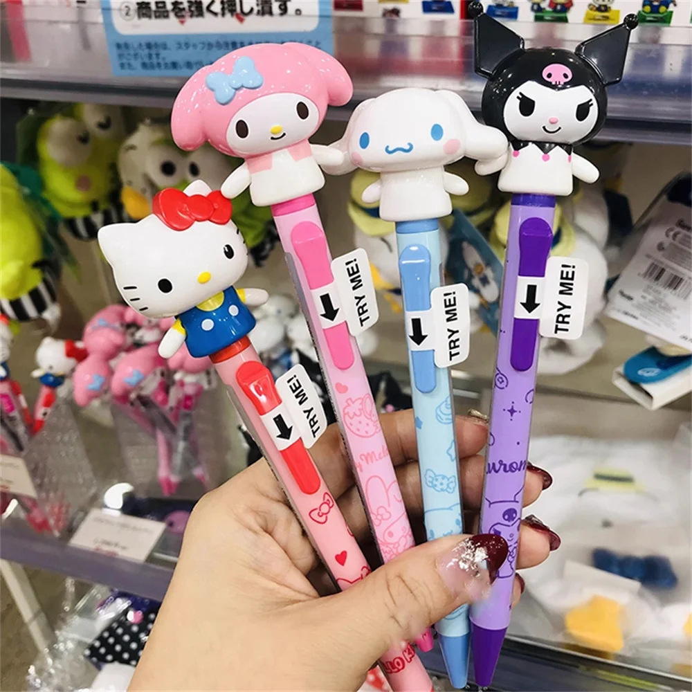 

2 шт., гелевая ручка с рисунком HelloKitty Kuromi, 0,7 мм, милая мелодия, забавная ручка с поворотным рычагом, ST, скорость, сушка, студенческая экзаменационная ручка, офисные канцелярские принадлежности