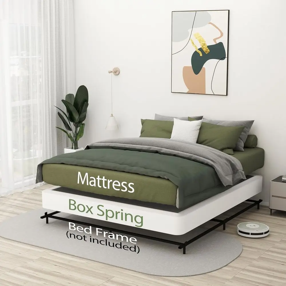 7 مرتبة معدنية شديدة التحمل كاملة الحجم مع غطاء قماش - دعم صامت مضاد للانزلاق #5