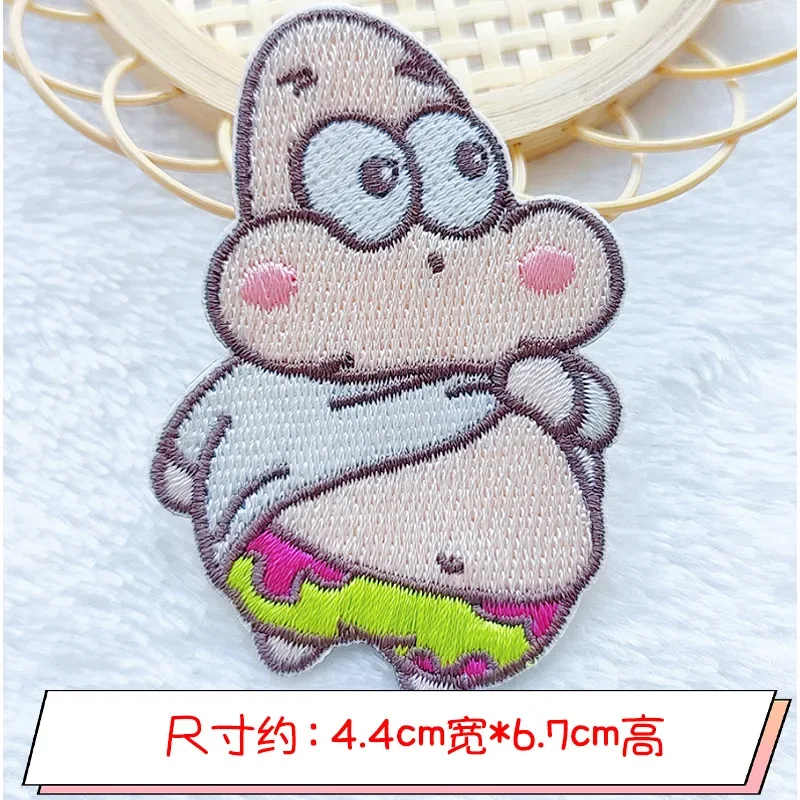 Cute Sponge-Bob Patches on Clothes Embroidery Patch for Clothing Thermoadhesive DIY Pants Jackets Accessories Stickers Gifts