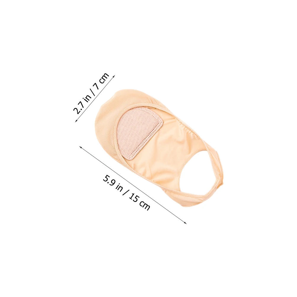 

4pcs 4 Pairs Half Socks Women Non-slip Open Toe Nylon Forefoot Heel Sling Invisible Lightweight Practical Ergonomic Design