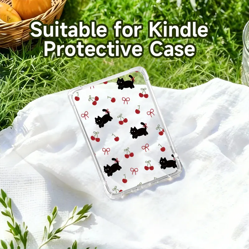 Transparent e-reader case with colorful design for Kindle/Kobo e-readers,compatible with Kindle 10/11/12,for Kobo Clara Color