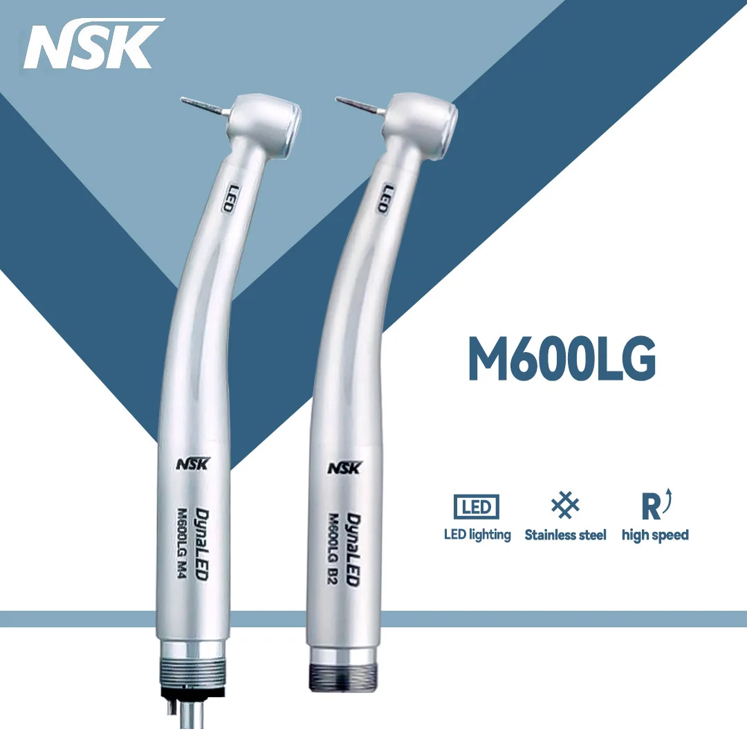 

NSK DynaLED M600LG Handpiece with Light M4 Push Button High Speed Handpiece Air Turbine 2/4 Hole Dentist Tool