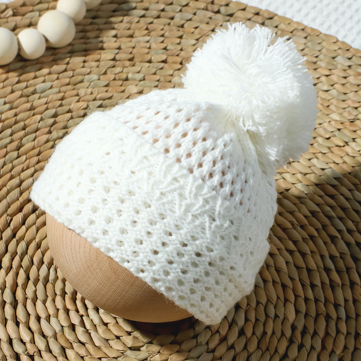 Ylsteed Knitted Newborn Photography Outfits Embroidery Moon Star Romper with Pom Hat  Baby Boy Girl Jumpsuit for Photo Shooting
