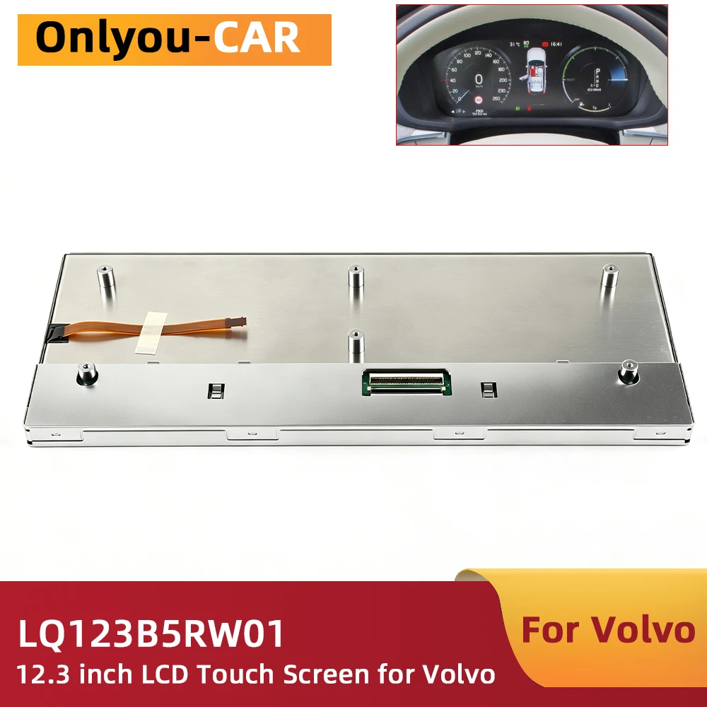 12.3 inch LQ123B5RW01 Original NEW LCD Display Instrument Dashboard LCD Screen For Volvo XC60 XC90 S60 S90 V60 2016-2019