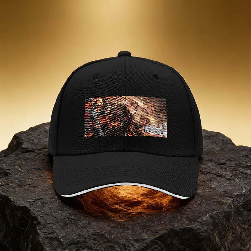 Dark Knight Flame Battle Hat Unisex Printed Baseball Cap Sandwich Duckbill Cap Sports Hat Suitable for Daily Commute And Travel