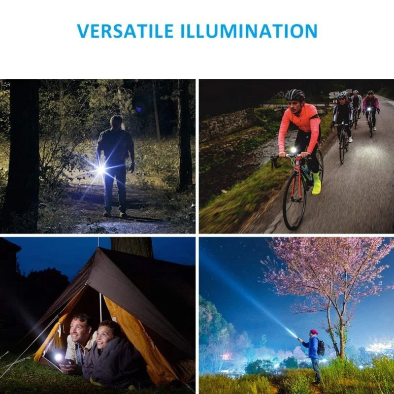 Mini lampe de poche LED portable, 3 modes, aste par USB, torche n'aime, haute puissance, étanche, camping en plein air, lampe COB, lanterne