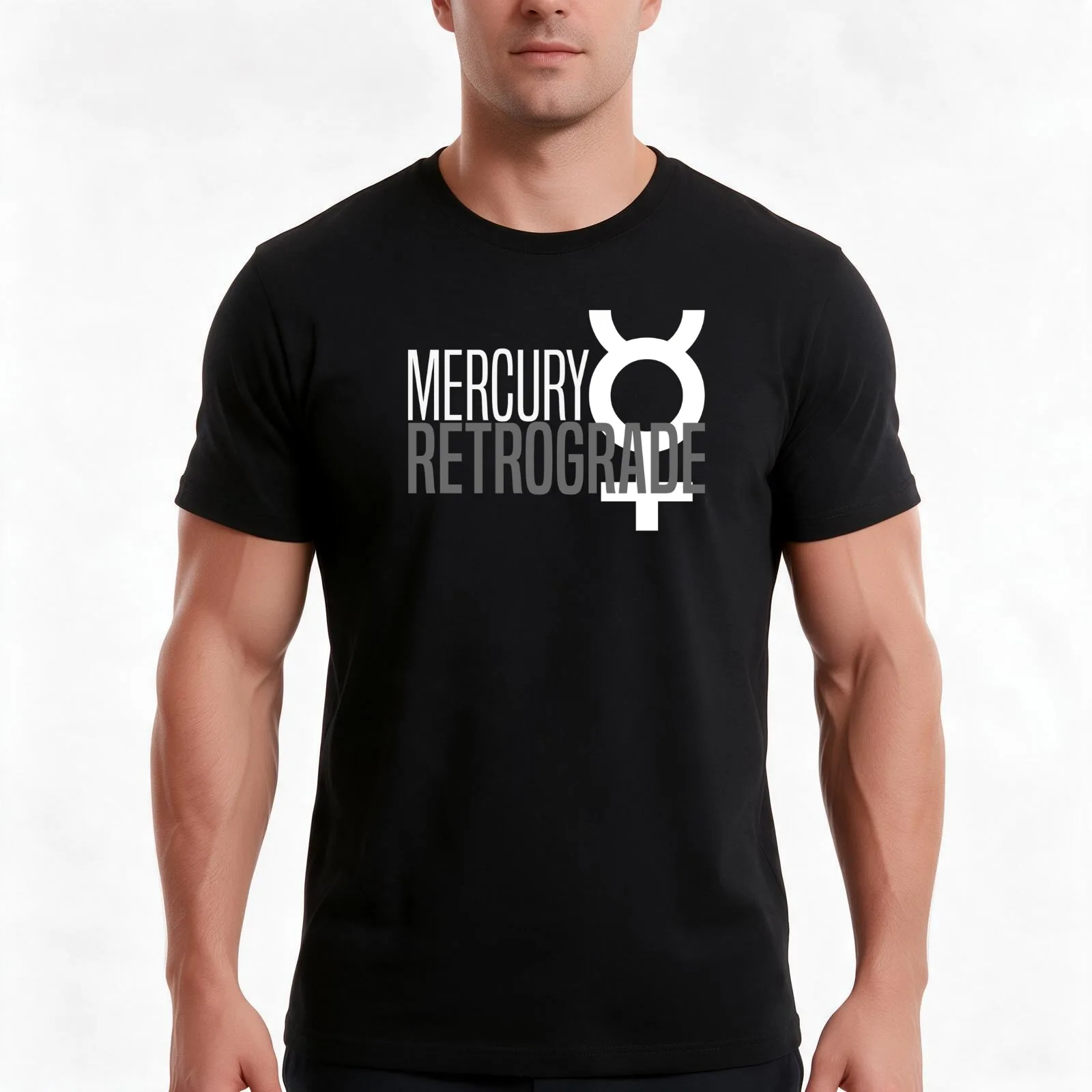 Mercury Retrograde T-Shirt Summer Casual Cotton Tee Oversized Streetwear Tops Vintage Graphic Print Loose Fit Short Sleeve