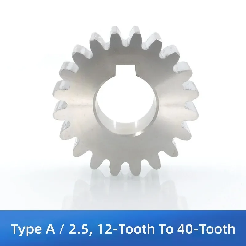 for 304 Stainless Steel Gear Module 1.5 Die 12-40 Tooth Cylindrical Mechanical Transmission Spur Gear
