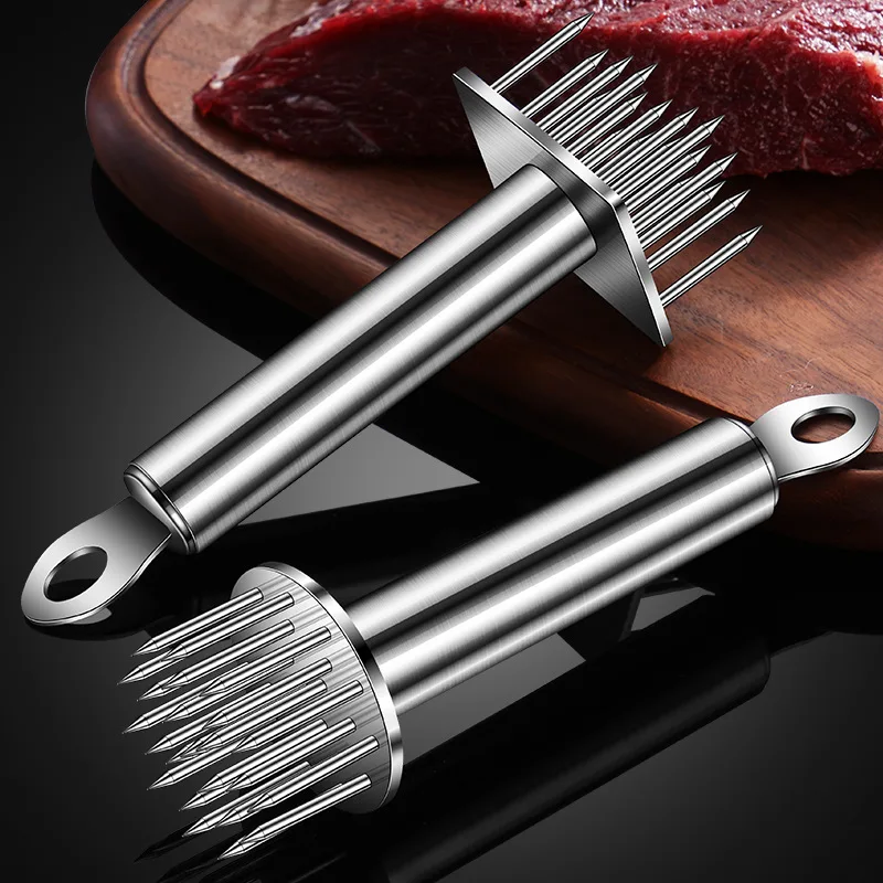 304 stainless steel meat loosening needle steak tender hammer meat artifact tendon breaker insert button  roast  piercing hole