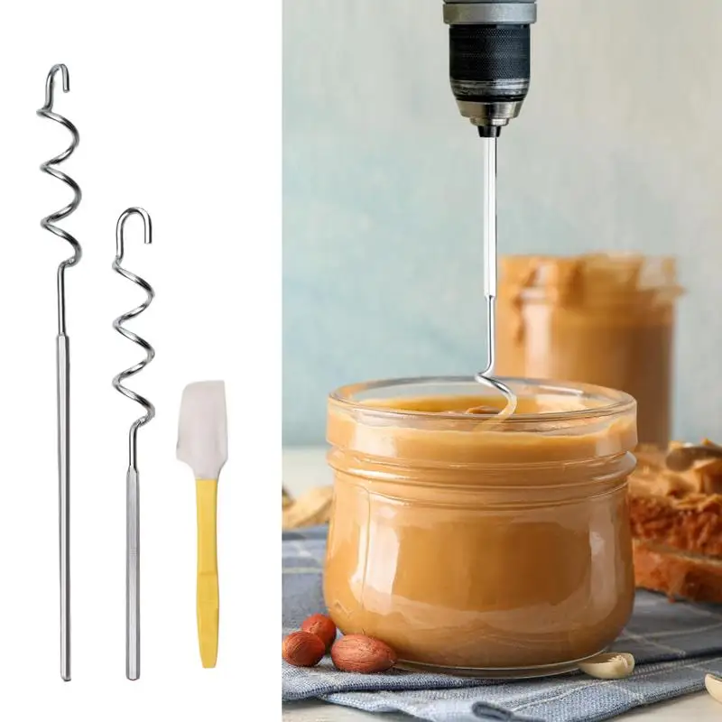 Misturador de manteiga de amendoim de aço inoxidável, material de qualidade alimentar, misturador de molho de manteiga, ferramentas de mistura manual doméstica, utensílios de cozinha