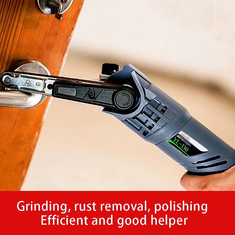 220V Small Woodworking Diy Micro Mini Sander Handheld Belt Machine Abrasive Polishing Grinder With Sanding Belt