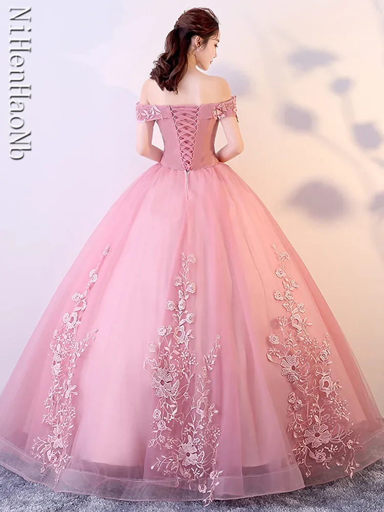 Autumn New Vestidos Quinceanera Dress Elegant Off The Shoulder Ball Gown Luxury Party Dress Plus Size Prom Gown