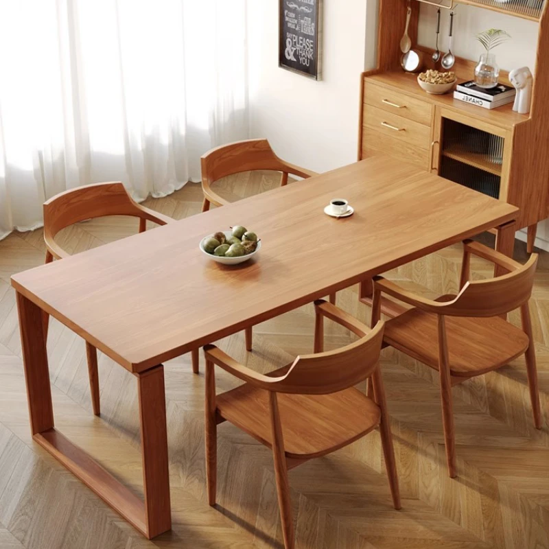 

Solid Wood Desk Dining Table Integrated Cherrywood Household Small Square Table Living Room Office Meeting Table