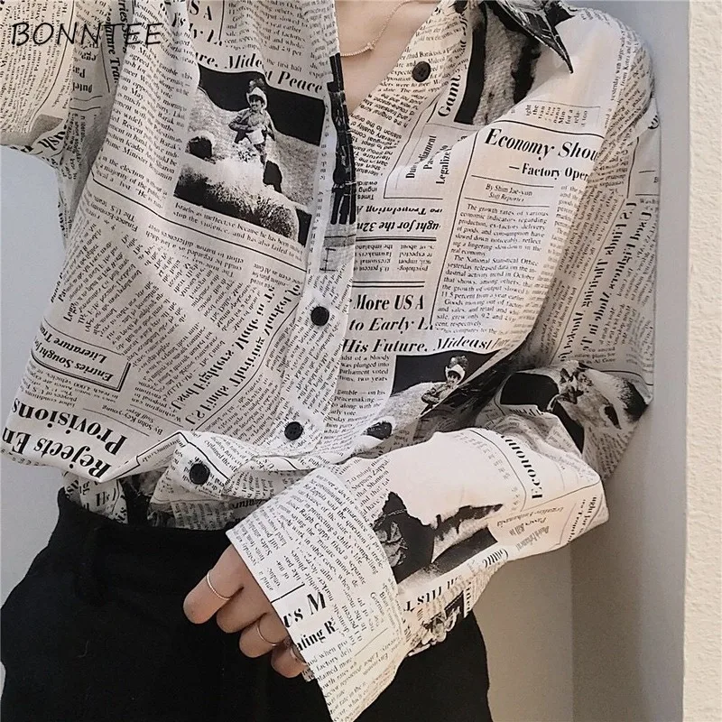 Blouses Women 3XL Couple BF Style Trendy Vintage Unisex Long Sleeve Femme Blouse Top Boyfriend Chic Sun-proof Ladies Streetwear