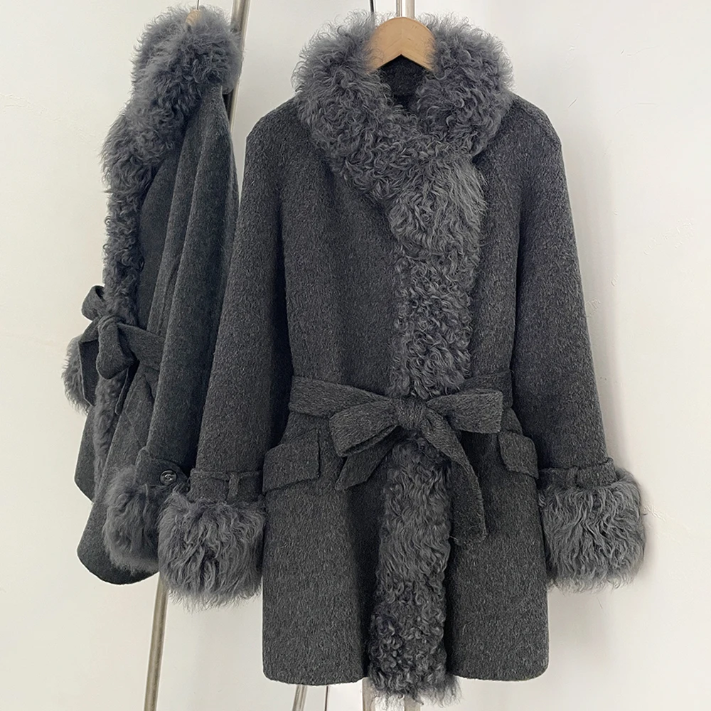 Handmade Wool Blend Coat Women's Wool Overcoat Double Faced Wool Belted Lady New Arrival Outfit Inspiration New Season Essential