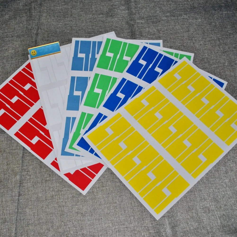 

24PCS A4 Colorful Waterproof Cable Labels Fiber Optic Cable Label Paper (Red, Yellow, Blue, Green, White, Orange, Light Blue, Li