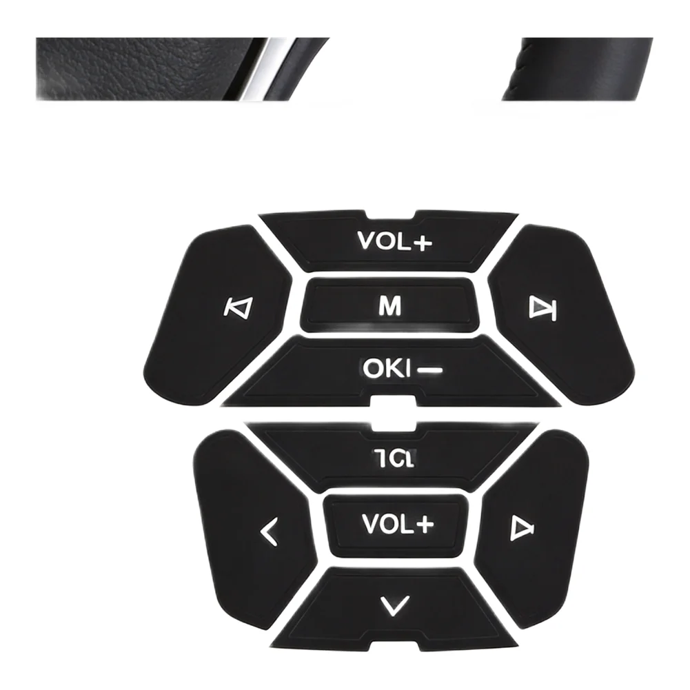 Aesthetic and Functional Black Vinyl Button Repair Decals Suited for For FORD For MUSTANGs Between Years Fifteen and Eighteen