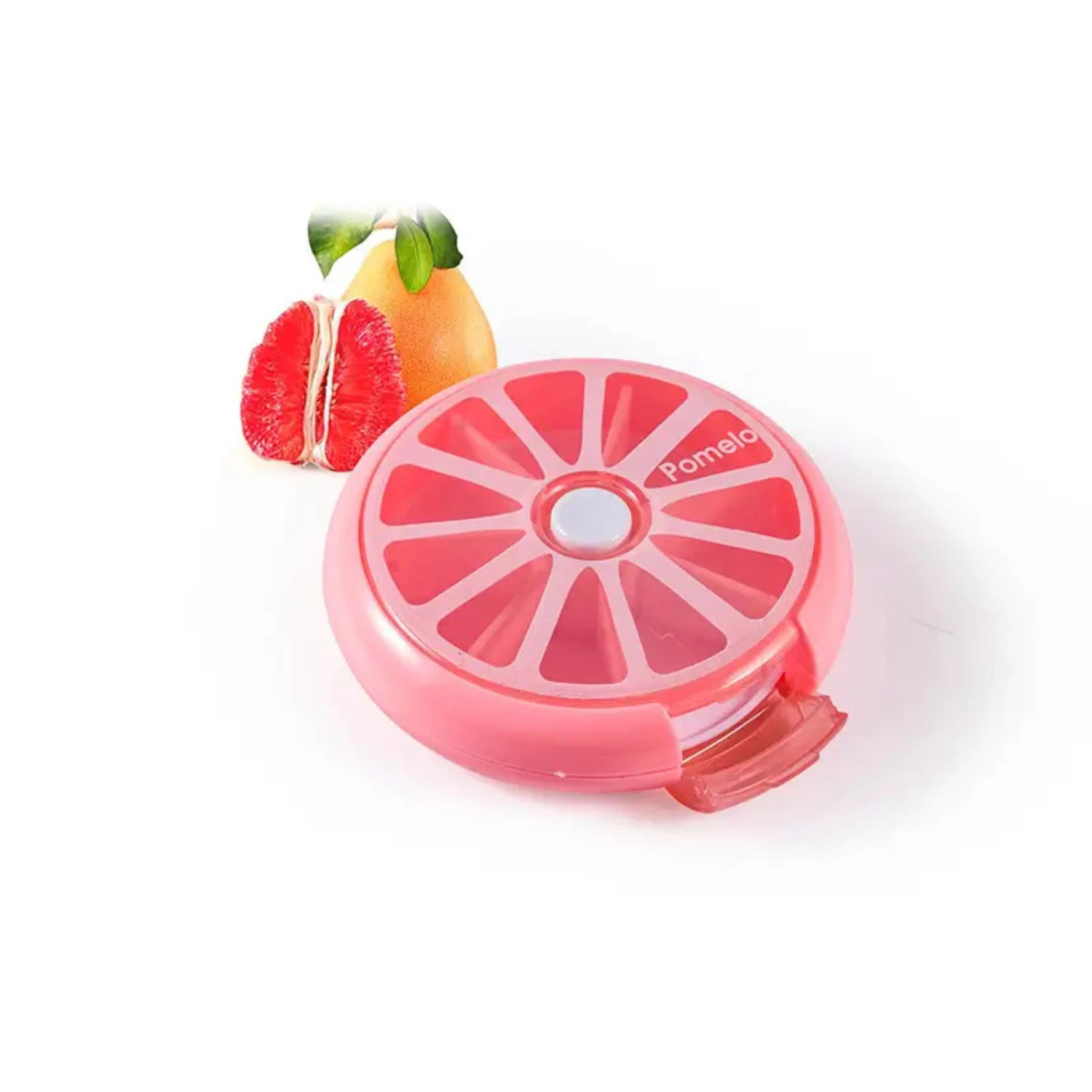 

Portable Rotating Pill Storage Case with Fruit Shape Design for Convenient Daily Use, Plastic One-grid Pill Case Box for Organiz